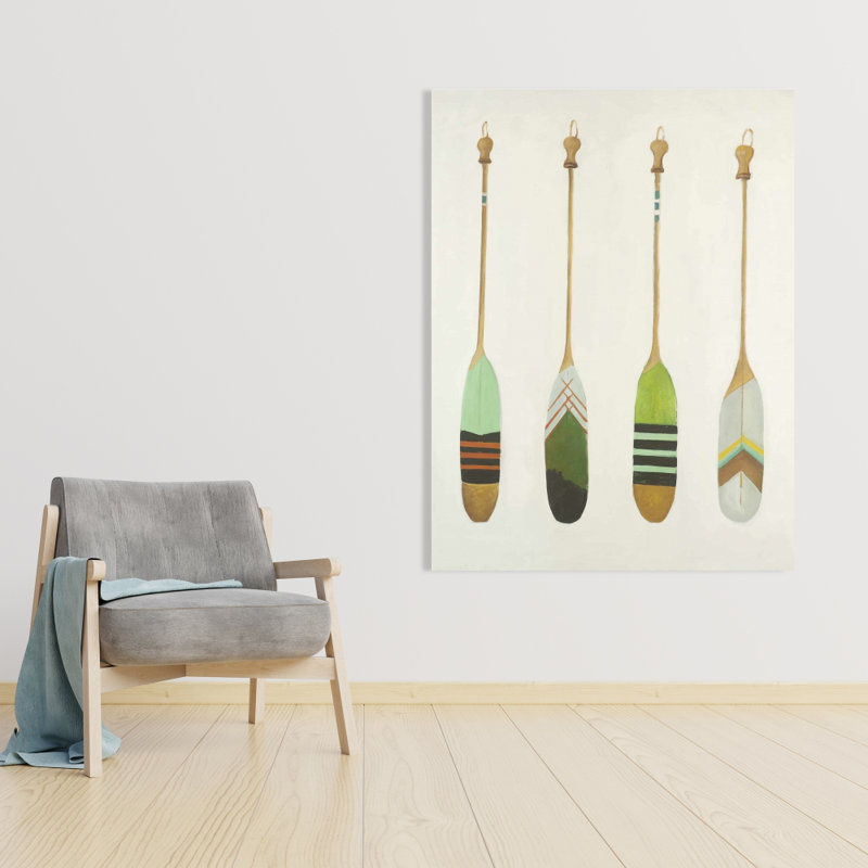Décor de toile de salon avirons nautiques colorés