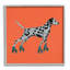Au-600-Giclee " Orange Dalmatian Rollerskating "-88105150-88105147