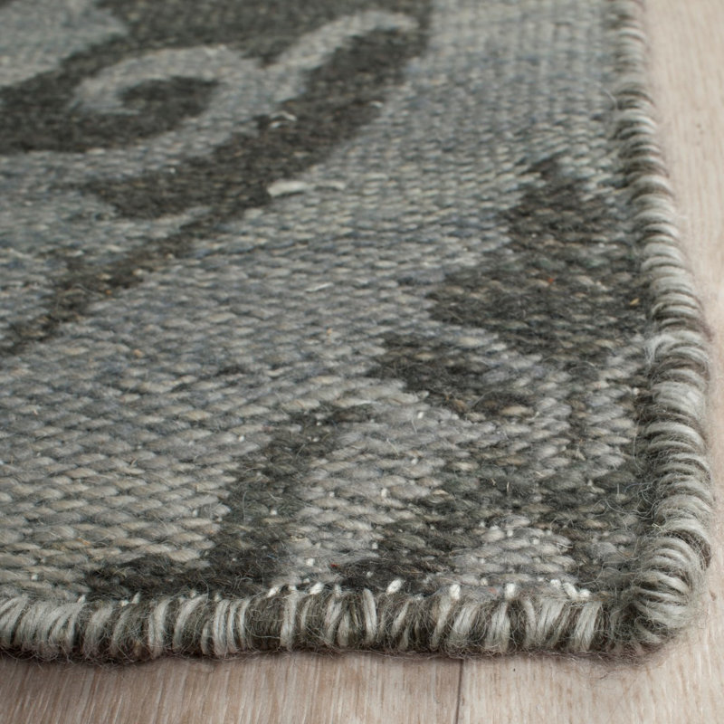 Martim Hand Woven Wool Geometric Rug, Rectangle 4' x 6'