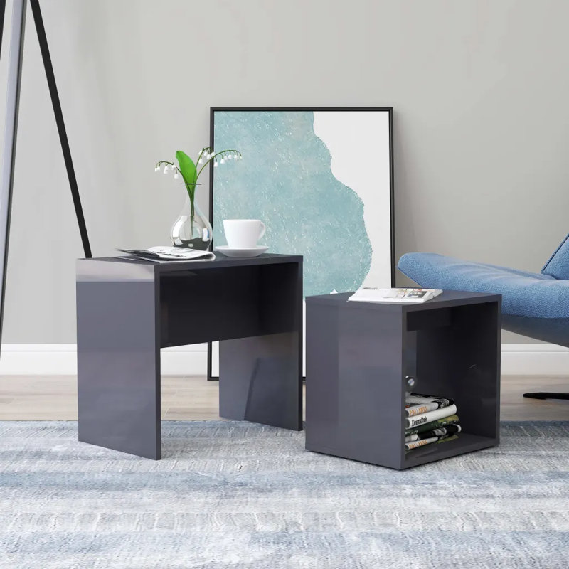 Bisher Coffee Table, High Gloss Grey