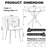 35" Round Glass Dining Table Set For 4, Modern Minimalist Tempered Glass Kitchen Table With 4 Velvet Chairs, For Dining Room, Kitchen-1088364550