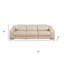 Canapé inclinable 103 po USB en cuir italien beige USB