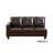 97" Wide Faux Leather Right Hand Facing Sofa & Chaise with Ottoman-70563934