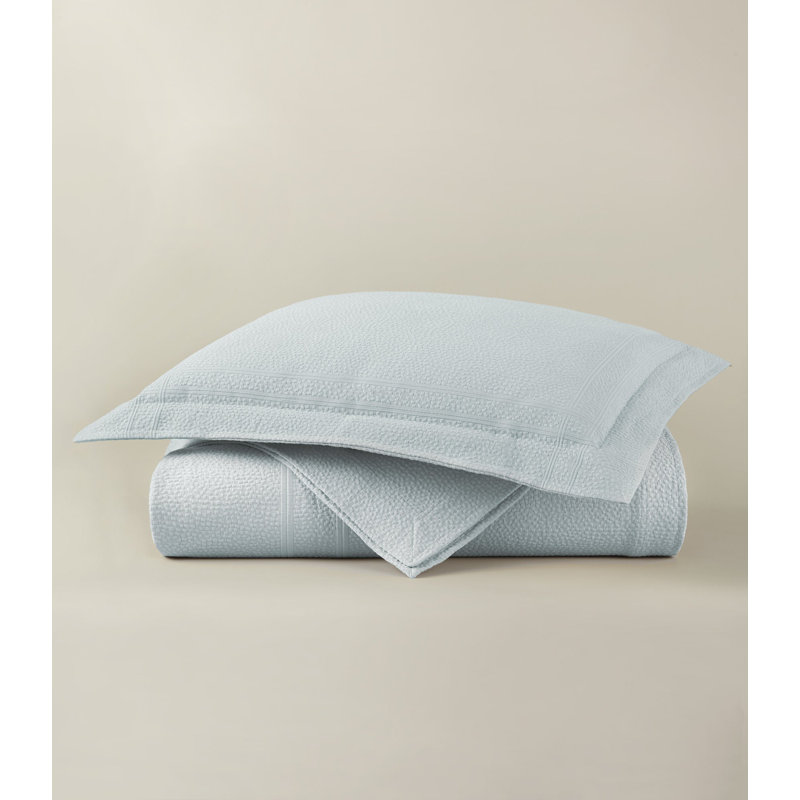 Montauk 100% Cotton Coverlet, King Coverlet, Barely Blue