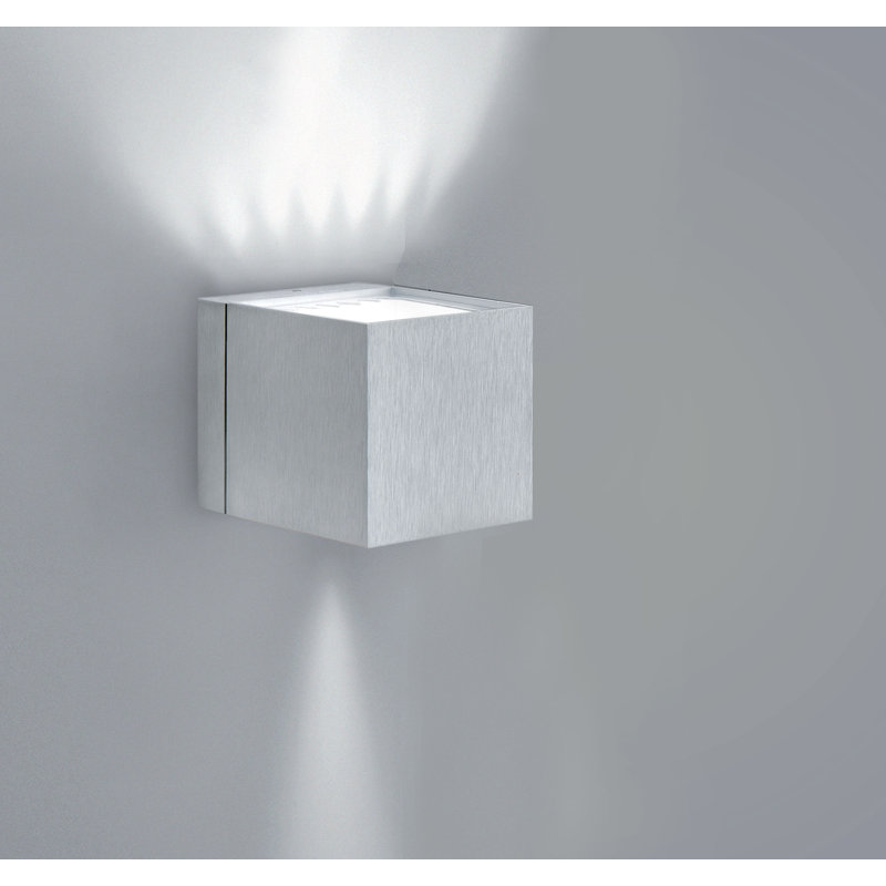 Dau 1-Light Flush Mount, 1 x 60W Halogen Frosted bulb, Up AND Down Light, Brushed Aluminum / G9 base