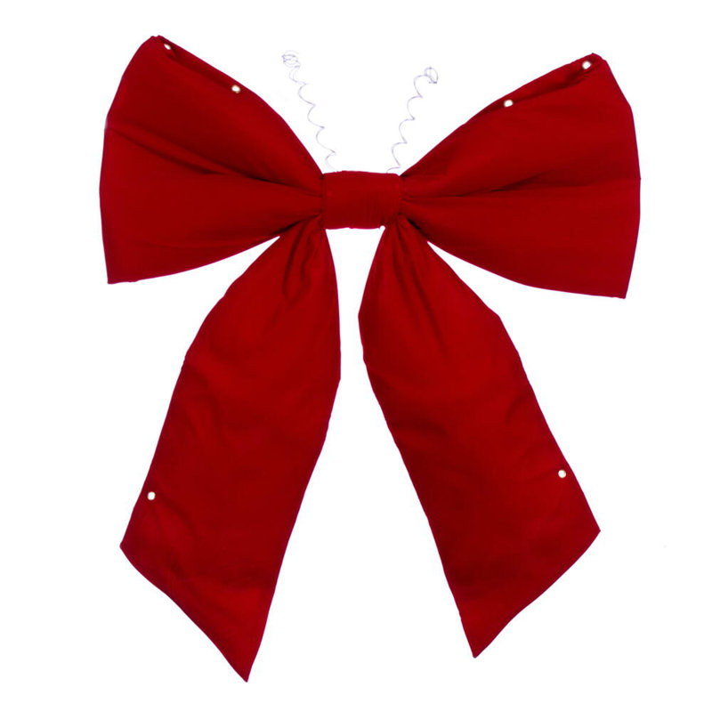 Noeuds en velours rouge The Holiday Aisle® 18 po x 23 po, H 45 po x l 6 po x P 36 po