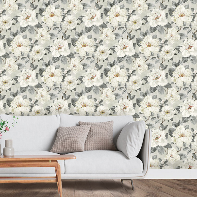Mariela 10m x 69cm Matte Wallpaper Roll, Light Grey