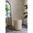 Cylindrical Accent Stool with Capiz Shell Inlay and Decorative Pedestal Base