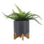 PLATEAU 8 "AVEC SUPPORT EN BOIS, GRIS MAT-325040961