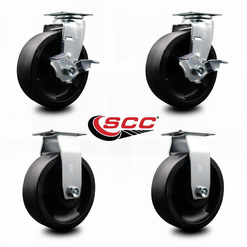 4 Piece Glass Filled Nylon Caster Set