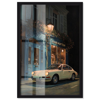 Night Time Visits Shadowbox Print Fashion Wall Decor by Art Remedy, Black Frame, 24 x 36