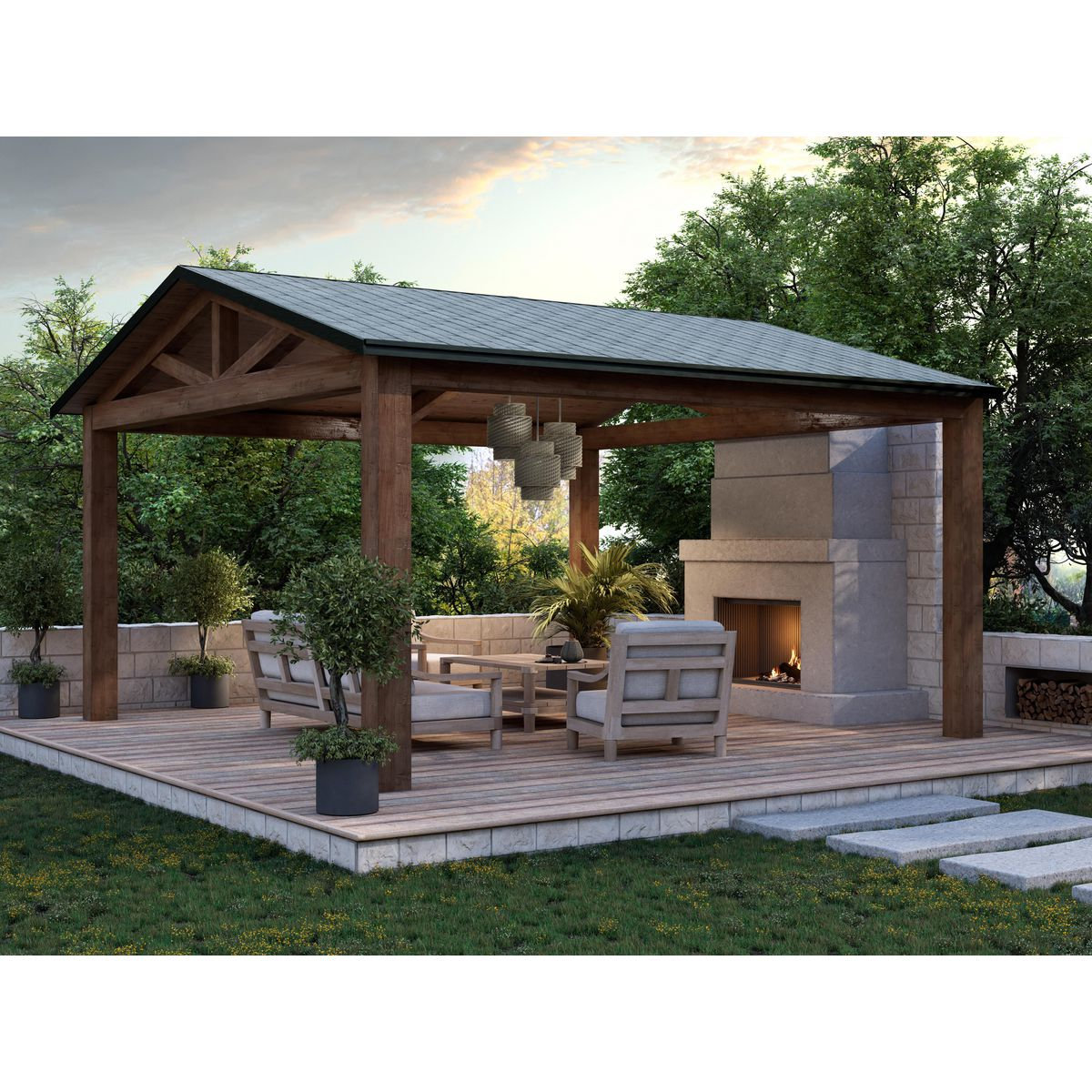 Duval Seeded Outdoor Pendant