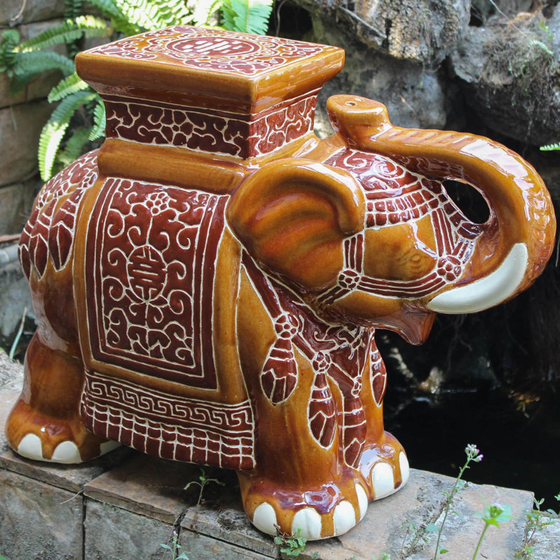 Tabouret de jardin Beverie, Brun tombant