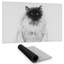 Tapis de bureau chat bleu siamois aux yeux bleus - 14,00 po x 24,25 po