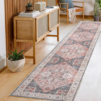 Rectangle 60 cm x 300 cm Vintage Look Area Rug