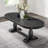 Extendable Oval Wooden Dining Table-551459589