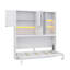 Lit escamotable simple de petite taille avec armoire et étagère-471140670
