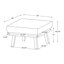 Repose-pieds d'extérieur en aluminium Armando avec coussin Sunbrella-45846804-61344827
