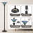 70" Torchiere Floor Lamp Victorian Stained Glass Lamp Antique Tiffany Style Standing Light for Home