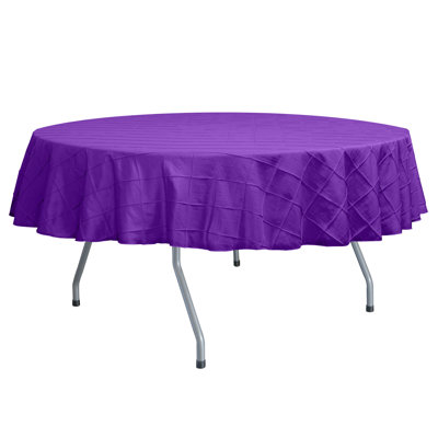 Ultimate Textile Embroidered Pintuck Taffeta Tablecloth Purple