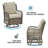 3 Pieces Outdoor Swivel Rocker Chair Set Of 2 With Small Side Table, 360-Degree Swivel Rocking Chair-655032035-655032036