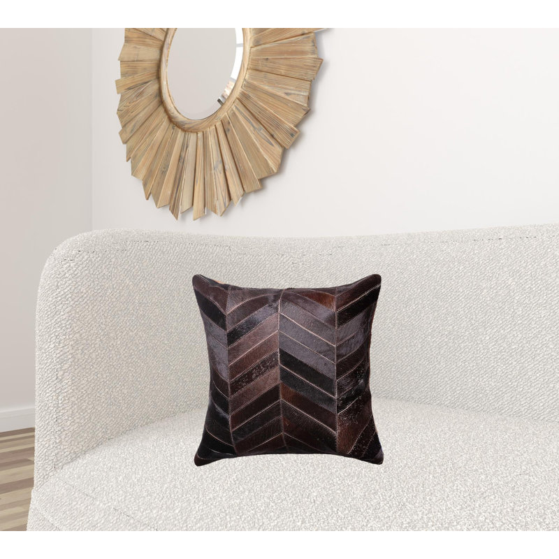 Chevron Throw Pillow, Chocolate