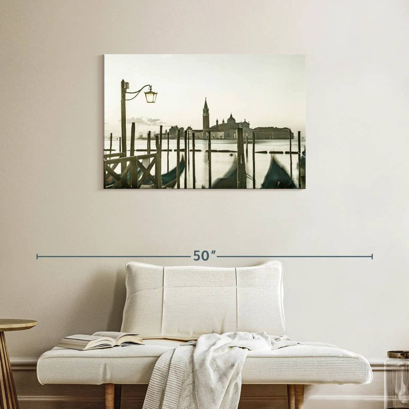 Ravi Venice Gondolas Morning View, H 24 po x l 36 po