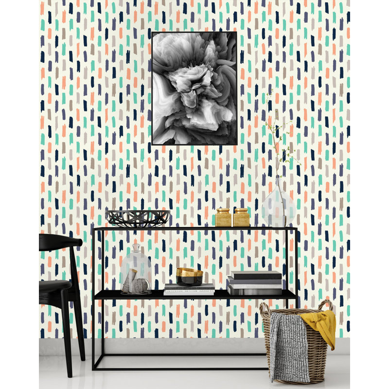 Panneau de papier peint auto-adhésif lisse et coloré Lewalski, L 50 po x l 25 po