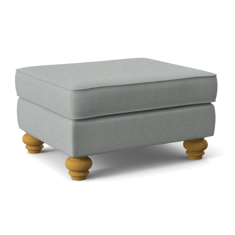 Lowell Ottoman, Gray Sugar Performance; 0863-84, Honey Finish