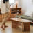 46.85" Solid wood Rectangular Coffee Table-109243080