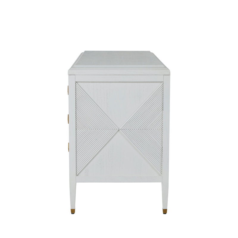 Julia 6 Drawer 57.5" W Solid Wood Double Dresser