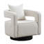 Chaise d'appoint pivotante moderne l 29,13 po avec dossier incurvé ouvert-133259049