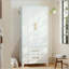 Armoire légère en métal avec 2 tiroirs et tringle