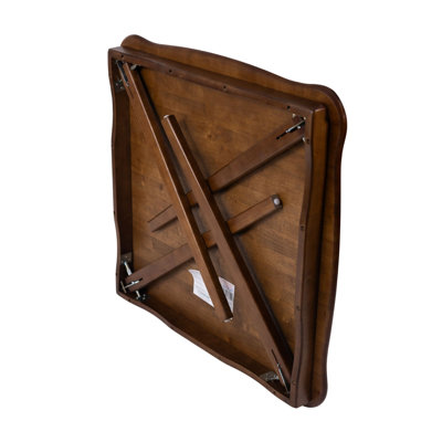 Stakmore Scalloped Edge 32" Folding Card Table, Fruitwood Finish