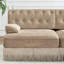 Molleton à 2 places, frange à pampille, bouton pour le salon avec design, jupe, velours chameau,