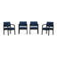 Ensemble de meubles de qualité commerciale en acier Lenox | Chaise pour 4 invités-111134067-111134068