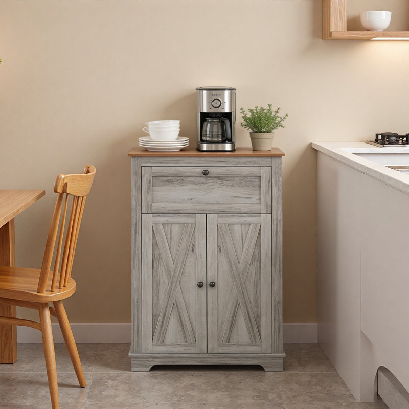 Rustic Storage Cabinet,Sideboard Storage Cabinet, Gray