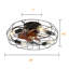 Ventilateur de plafond de style industriel de 20 pouces avec moteur à courant continu réversible à télécommande 6 vitesses Wind E26 noir mat pour chambre à coucher