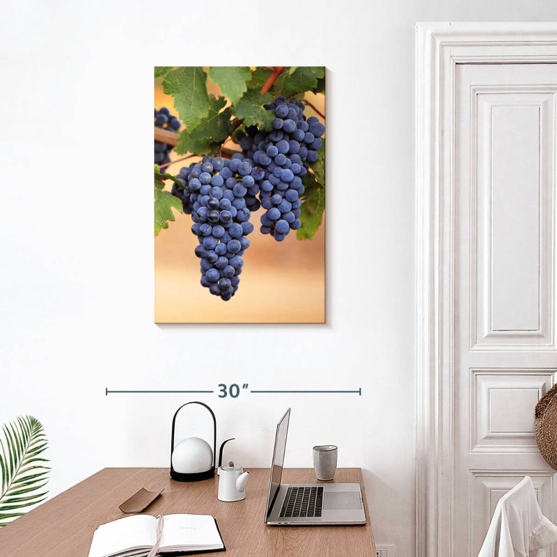 Yarlin raisins sur la vigne, H 30 po x l 20 po