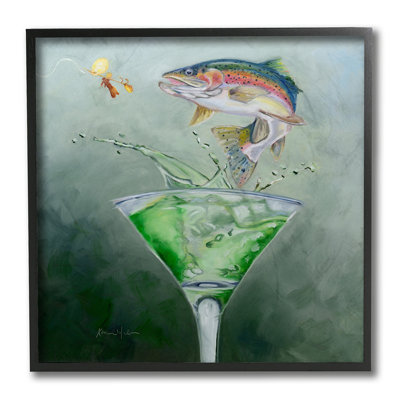 " Fishing For Rainbow Trout Martini Cocktail "