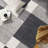 Akieba Geometric Tufted Gray/Black/Ivory Non-Slip Rubberback Area Rug-1550484214