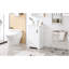Meuble-lavabo blanc de 20 po avec lavabo, porte à fermeture douce, rangement, poignée noire, simple autoportant, moderne avec support de rangement, tablette réglable, finition peinte