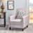 Linen Manual Push Back Recliner Chair-320699875
