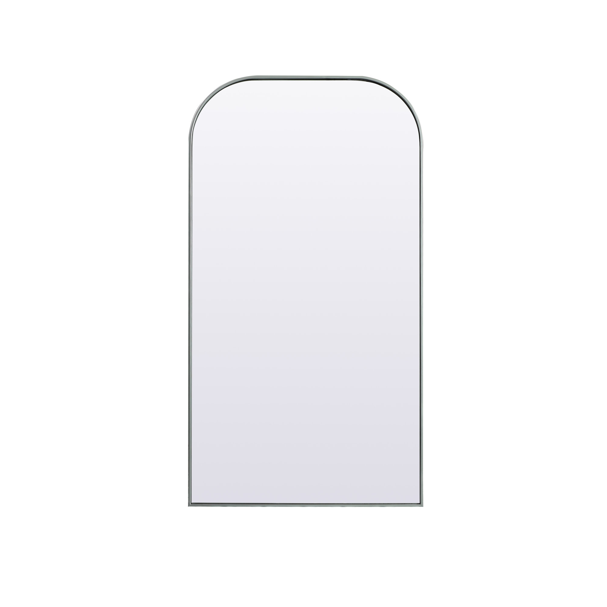 Sabine Metal Arch Floor Mirror, Silver, 72" x 35"