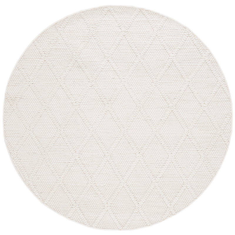 Millie Lauren Ralph Lauren Hand Woven Wool, Bamboo Silk Solid Color Rug, Round 6'