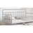 Silver Finish Contemporary Style 1Pc Twin Metal Daybed With Trundle Pipe Framework Full Metal Structure And Mattress Ready-326791046