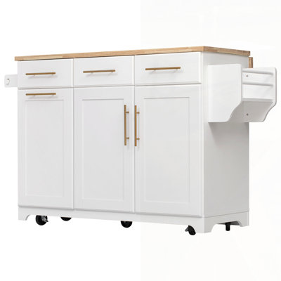 Versatile Rolling Kitchen Island With Storage, Pull Out Organizers, Drop Leaf, And Multiple Functional Features For Modern Kitchens