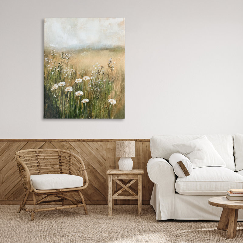 Une toile de fleurs blanches, design par Petal Prints Design, H 40 po x l 30 po