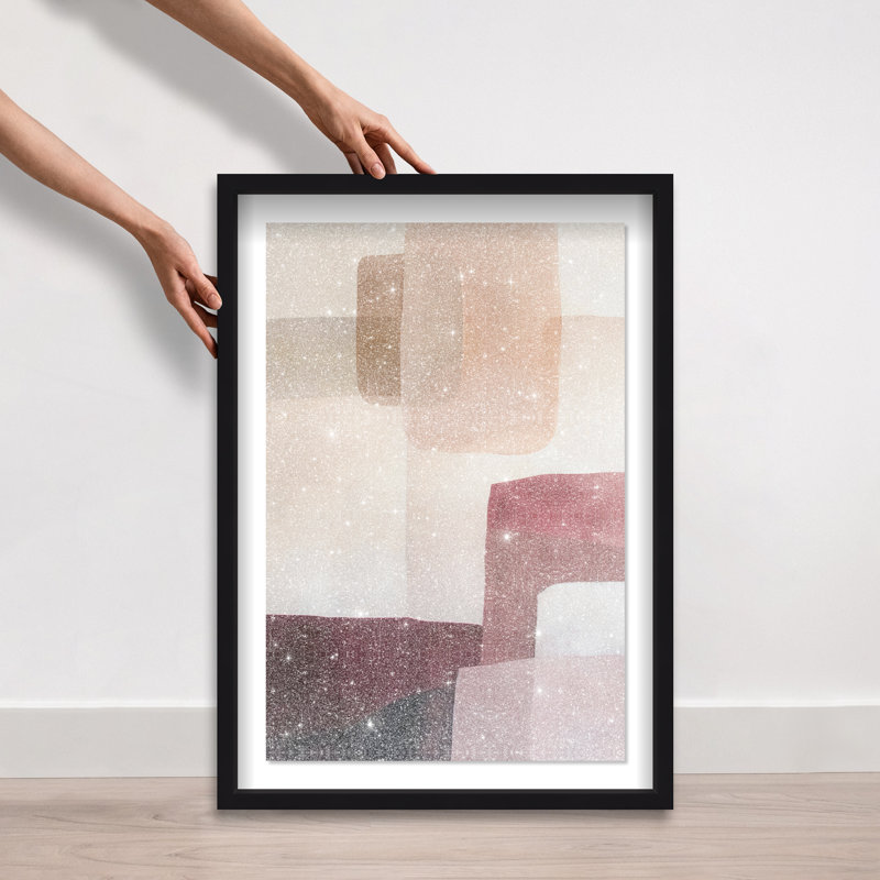 Ruby Dreams I Shadowbox Abstract Print by Oliver Gal, Black Frame, 10 x 15, 31.5"H x 21.5"W, Black Frame