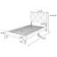 Lit simple en velours - système de soutien à 12 lits stables, tête de lit réglable pour une qualité de sommeil et de détente optimale, sommier non inclus, support robuste, mobilier de chambre de luxe, sommeil idéal, non requis-253015291